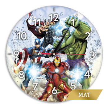 Zegar ścienny matowy Avengers 001 Marvel Wielobarwny - Marvel