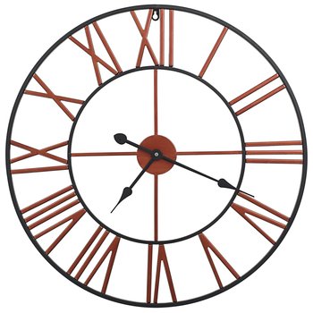 Zegar ścienny, metal, 58 cm, czerwony - vidaXL