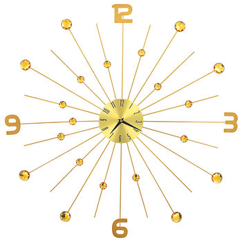 Zegar ścienny, metal, 70 cm, złoty - vidaXL