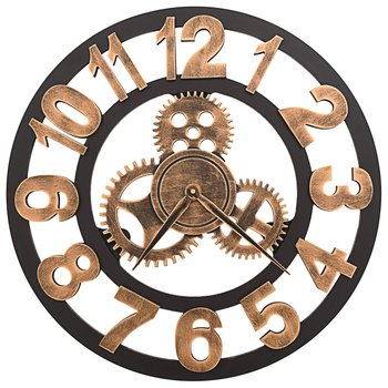 Zegar ścienny, metalowy, 58 cm, złoto-czarny - vidaXL