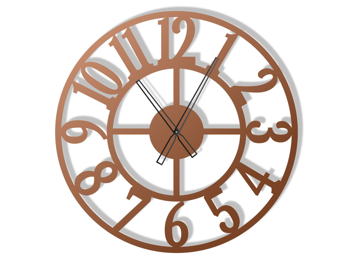 Фото - Настінний годинник Roma Zegar ścienny metalowy  II 60 cm miedziany 