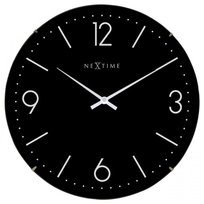 Zegar ścienny NEXTIME Basic Dome, czarny Nextime