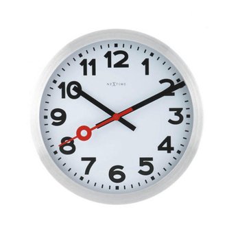 Zegar ścienny NEXTIME Station, biały, 19 cm  - Nextime