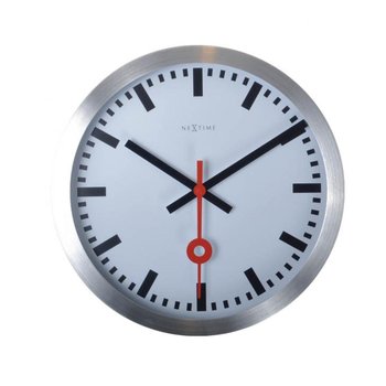 Zegar ścienny NEXTIME Station, biały, 19 cm - Nextime