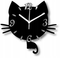Zegar Ścienny Ozdobny Kotek z Ogonem 35 cm