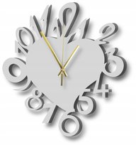 Zegar Ścienny Ozdobny na Prezent Duże Serce 45 cm