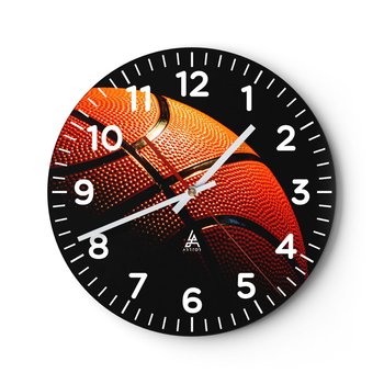 Zegar ścienny - Piękna jak planeta - 30x30cm - Sport Koszykówka Piłka Koszykowa - Okrągły zegar ścienny - Nowoczeny Stylowy Zegar do salonu do kuchni - Cichy i Modny zegar - ARTTOR