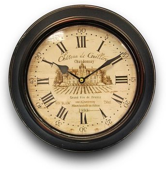 Zegar ścienny Retro, brązowy, 30x30x5 cm - Pigmejka