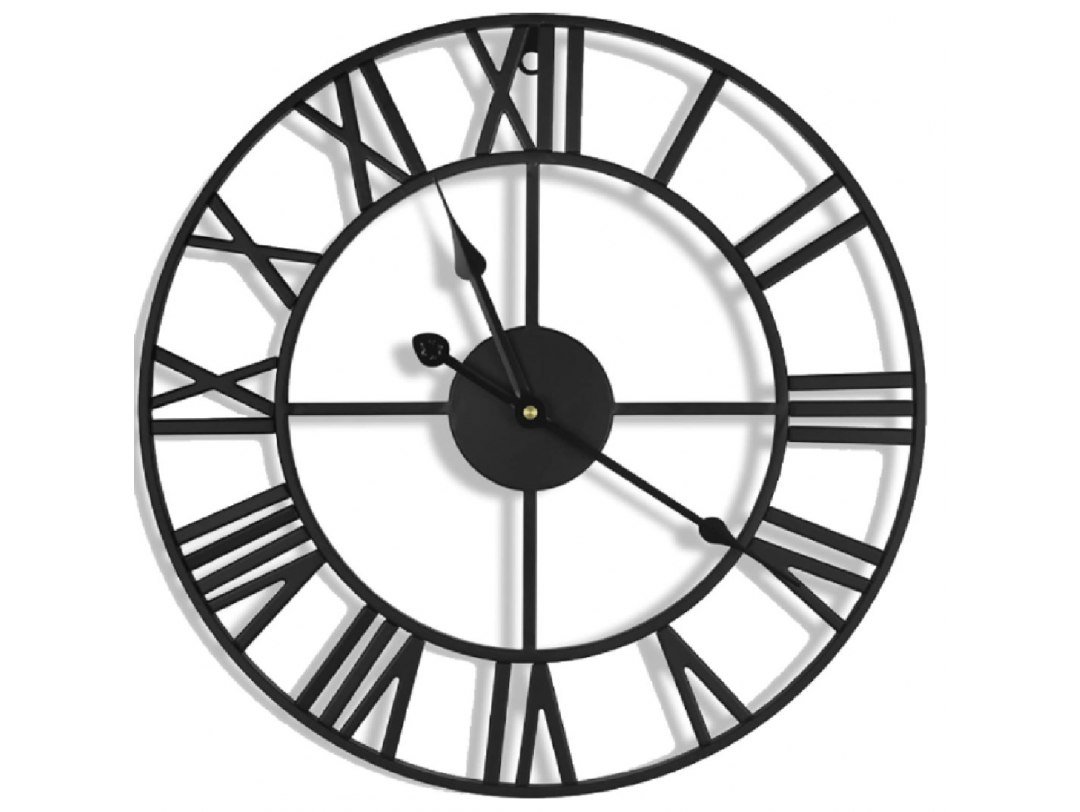 Фото - Настінний годинник LOFT Zegar Ścienny Retro  Rzymski Metalowy 50Cm 