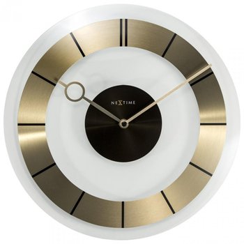Zegar ścienny Retro Nextime, złoty, 31x3,6 cm - Nextime