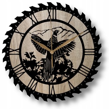 Zegar Ścienny Rustykalny styl Bażant Ptak Myśliwski 35 cm - DrewnianyDecor