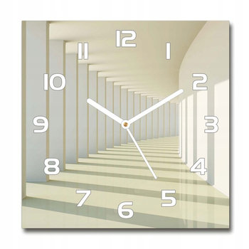 Zegar Ścienny Szklany Kwadratowy Korytarz 30x30 cm - Inny producent