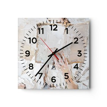 Zegar ścienny - W innym świecie - 30x30cm - Sztuka Książka Minimalizm - Kwadratowy zegar ścienny - Nowoczeny Stylowy Zegar do salonu do kuchni - Cichy i Modny zegar - ARTTOR