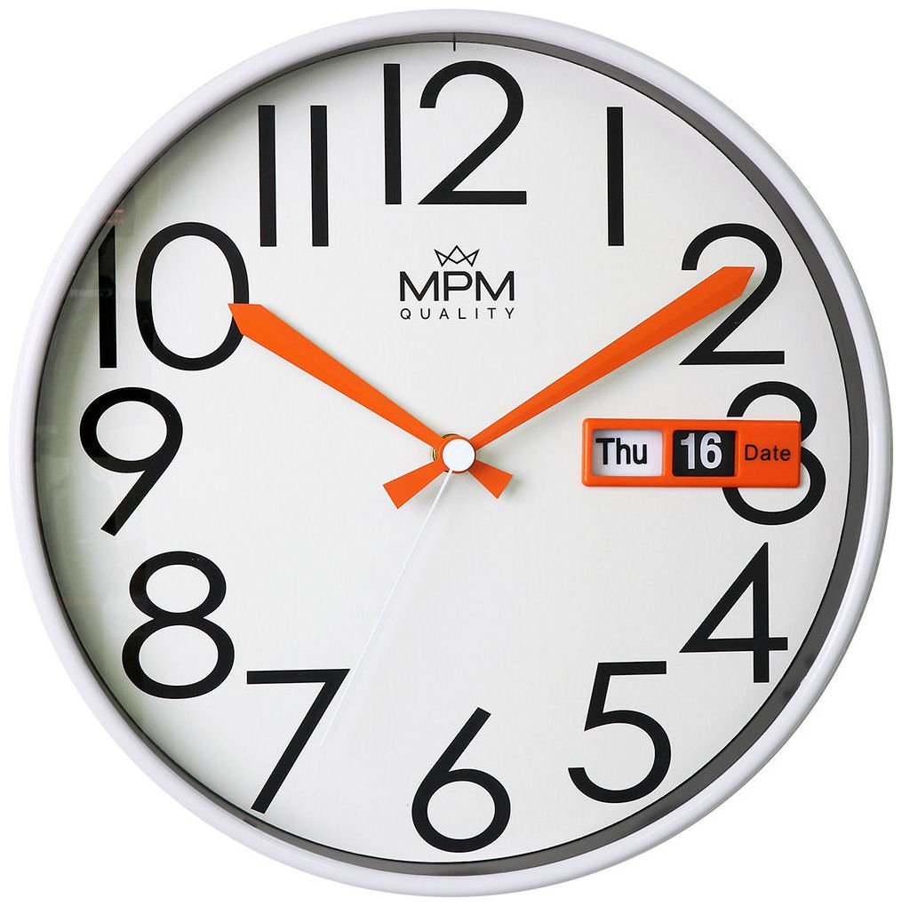 Фото - Настінний годинник MPM Zegar ścienny z datownikiem  E01.3852.00 30 cm 