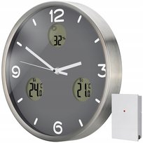 Zegar Ścienny Z Higrometrem I Termometrem Bresser Mytime 30 Cm Antracyt Bresser