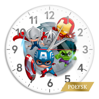 Zegar ścienny z połyskiem Avengers 004 Marvel Biały - Marvel