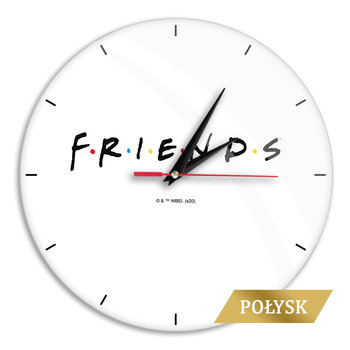 Zegar ścienny z połyskiem Friends 002 Friends Biały - ERT Group