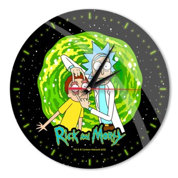 Zegar ścienny z połyskiem Rick and Morty wzór: Rick i Morty 007, 30,5" - ERT Group