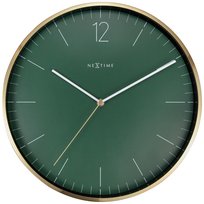 Zegar ścienny (zielony) Essential Gold Nextime Nextime