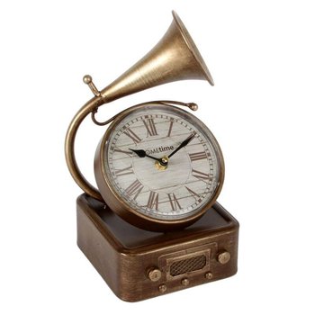 Zegar Stojący Gramofon Pozłacany Metalowy Klasyczny - Inny producent