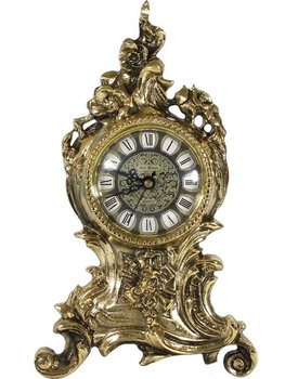 Zegar stojący, złoty, 25x15x8 cm - Pigmejka