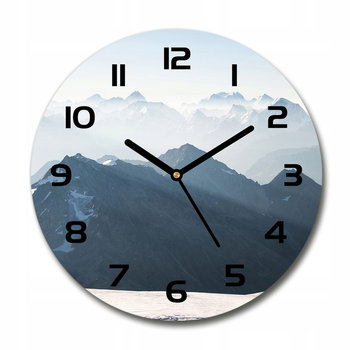 Zegar szklany okrągły Górskie szczyty fi 30 cm - Inny producent