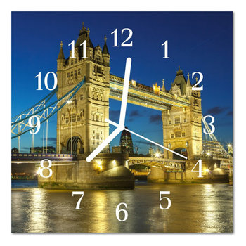 Zegar szklany ścienny Cichy London Bridge Miasto - Tulup