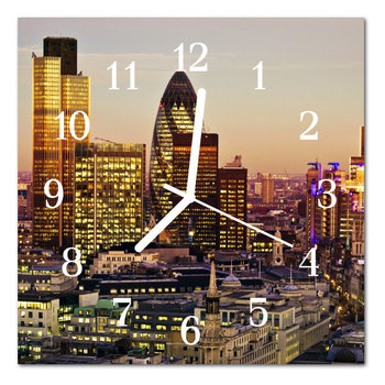 Zegar szklany ścienny Cichy Londyn Miasto - Tulup