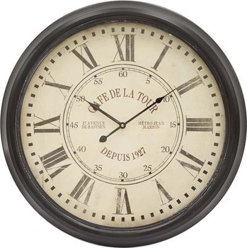 Zegar wiszący Retro, szary, 61,5x6,5 cm - Pigmejka