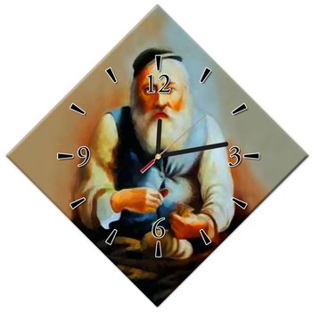 Zegar Żyd liczący pieniądze, 42x42cm - ZeSmakiem