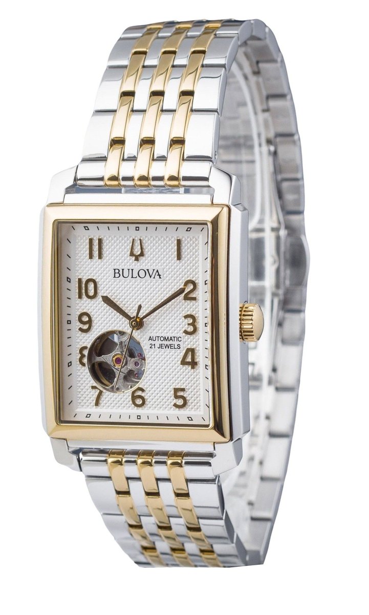 Bulova Sutton Orologio Uomo Automatico: Cassa E Bracciale In Acciaio, Quadrante Azzurro. Eleganza Meccanica.