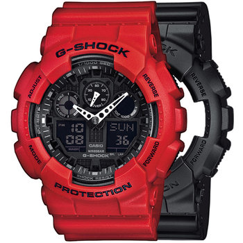 Zegarek Casio G-Shock SET GA-100-1A1ER + BEZEL 10395289 + PASEK 10395226 20BAR - Casio