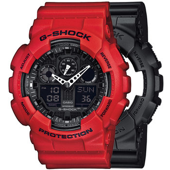 Zegarek Casio G-Shock SET GA-100-1A1ER + BEZEL 10395289 +  PASEK 10395226 20BAR - Casio