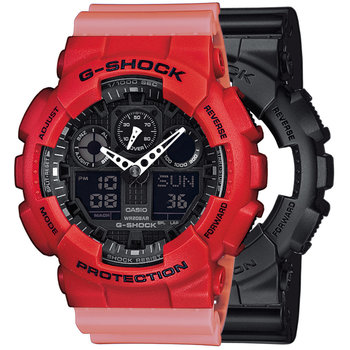 Zegarek Casio G-Shock SET GA-100-1A1ER + BEZEL 10395289 + PASEK 10498150 20BAR - Casio
