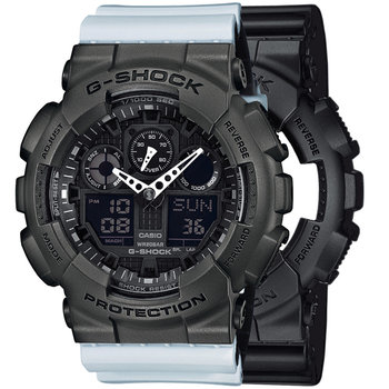 Zegarek Casio G-Shock SET GA-100-1A1ER + BEZEL 10467795 + PASEK 10527469 20BAR - Casio