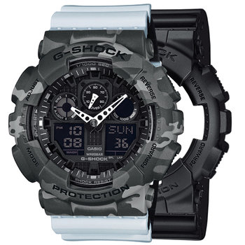 Zegarek Casio G-Shock SET GA-100-1A1ER + BEZEL 10507071 + PASEK 10527469 20BAR - Casio