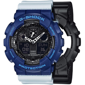 Zegarek Casio G-Shock SET GA-100-1A1ER + BEZEL 10527398 + PASEK 10527469 20BAR - Casio
