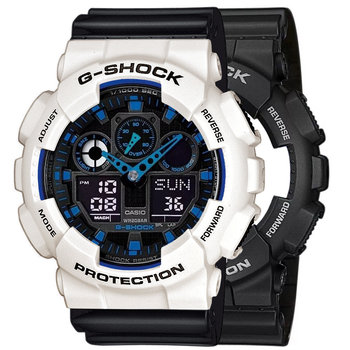 Zegarek Casio G-Shock SET GA-100-1A2ER + BEZEL 10395292 + PASEK 10347688 20BAR - Casio
