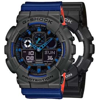 Zegarek Casio G-Shock SET GA-100-1A2ER + BEZEL 10467795 + PASEK 10527467 20BAR - Casio