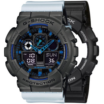 Zegarek Casio G-Shock SET GA-100-1A2ER + BEZEL 10467795 + PASEK 10527469 20BAR - Casio