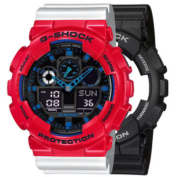 Zegarek Casio G-Shock SET GA-100-1A2ER + BEZEL 10557822 + PASEK 10347710 20BAR - Casio