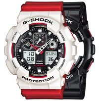 Zegarek Casio G-Shock SET GA-100-1A4ER + BEZEL 10395292 + PASEK 10395226 20BAR Casio