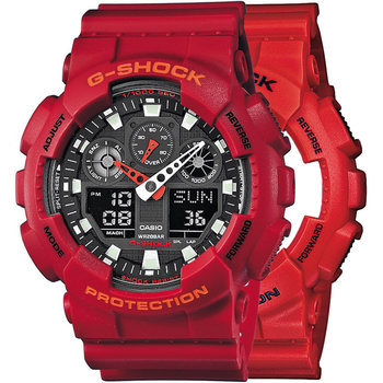 Zegarek Casio G-Shock SET GA-100B-4AER + BEZEL 10441433 + PASEK 10395226 20BAR - Casio