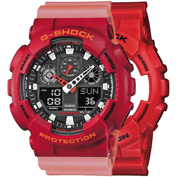 Zegarek Casio G-Shock SET GA-100B-4AER + BEZEL 10441433 + PASEK 10498150 20BAR - Casio
