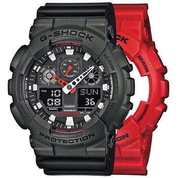 Zegarek Casio G-Shock SET GA-100B-4AER + BEZEL 10467795 + PASEK 10347688 20BAR - Casio