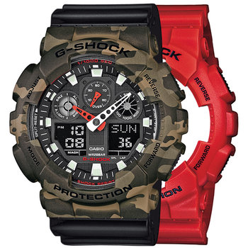 Zegarek Casio G-Shock SET GA-100B-4AER + BEZEL 10507070 + PASEK 10347688 20BAR - Casio