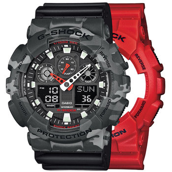 Zegarek Casio G-Shock SET GA-100B-4AER + BEZEL 10507071 + PASEK 10347688 20BAR - Casio
