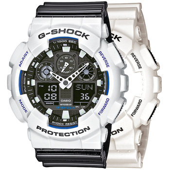 Zegarek Casio G-Shock SET GA-100B-7AER + BEZEL 10347600 + PASEK 10378391 20BAR - Casio