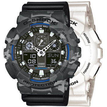 Zegarek Casio G-Shock SET GA-100B-7AER + BEZEL 10507071 + PASEK 10347688 20BAR - Casio