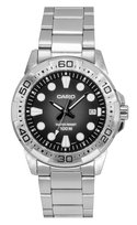 Zegarek Casio Standard Analog Stainless Steel Black Dial Quartz MTD-140D-1AV 100M Men's Watch Casio